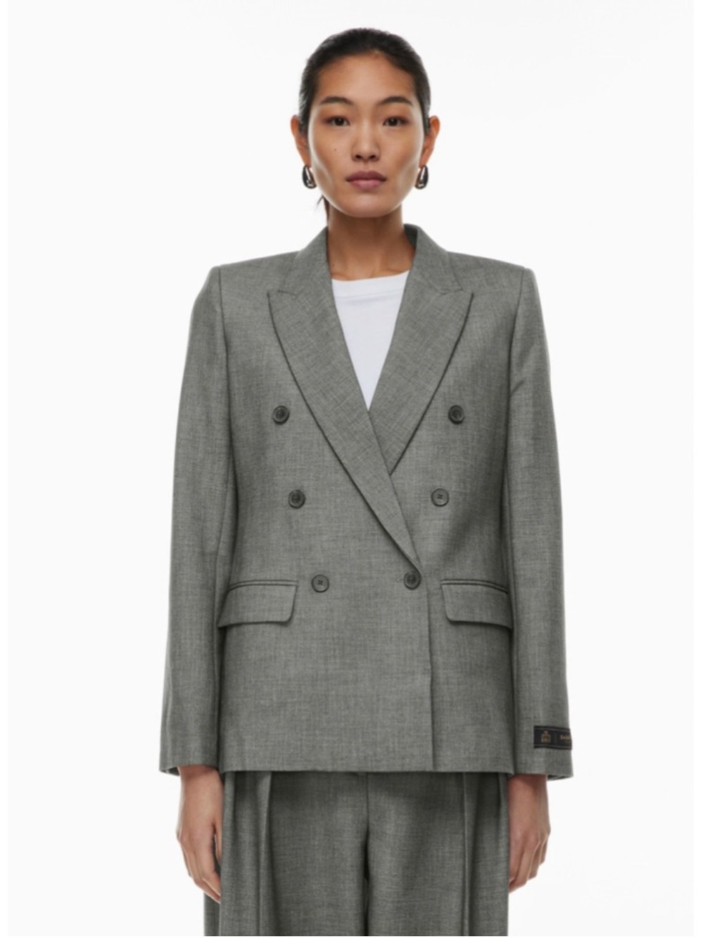 Babaton New Index Blazer Size 2XS Heather Dark Grey Aritzia